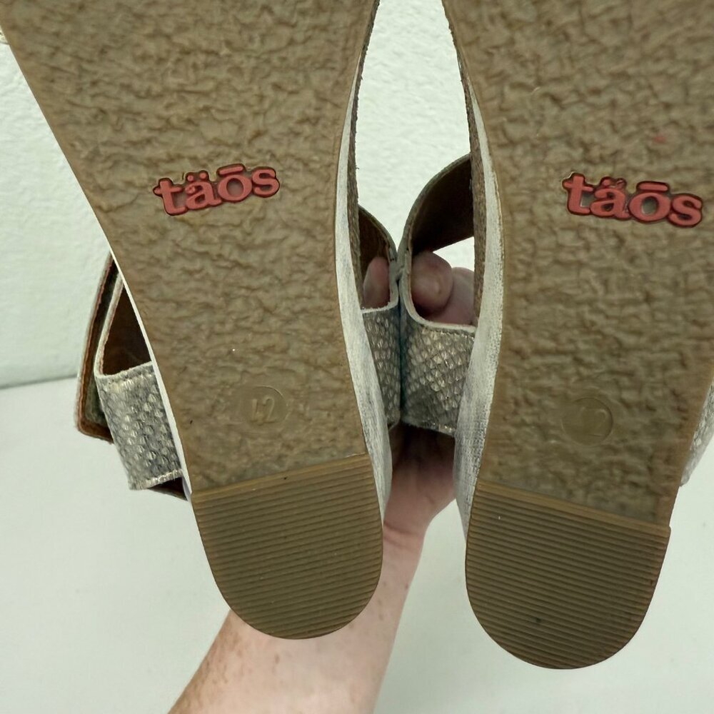 Taos Carousel Python Leather Ankle Strap Wedge Sa… - image 10